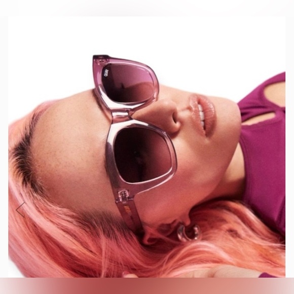 Quay after hours BERRY/ BROWN‎ PINK sunglasses new with canvas pouch - Picture 6 of 12